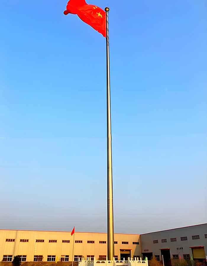 Titanium corrosion-resistant hand-cranked conical lifting flagpole